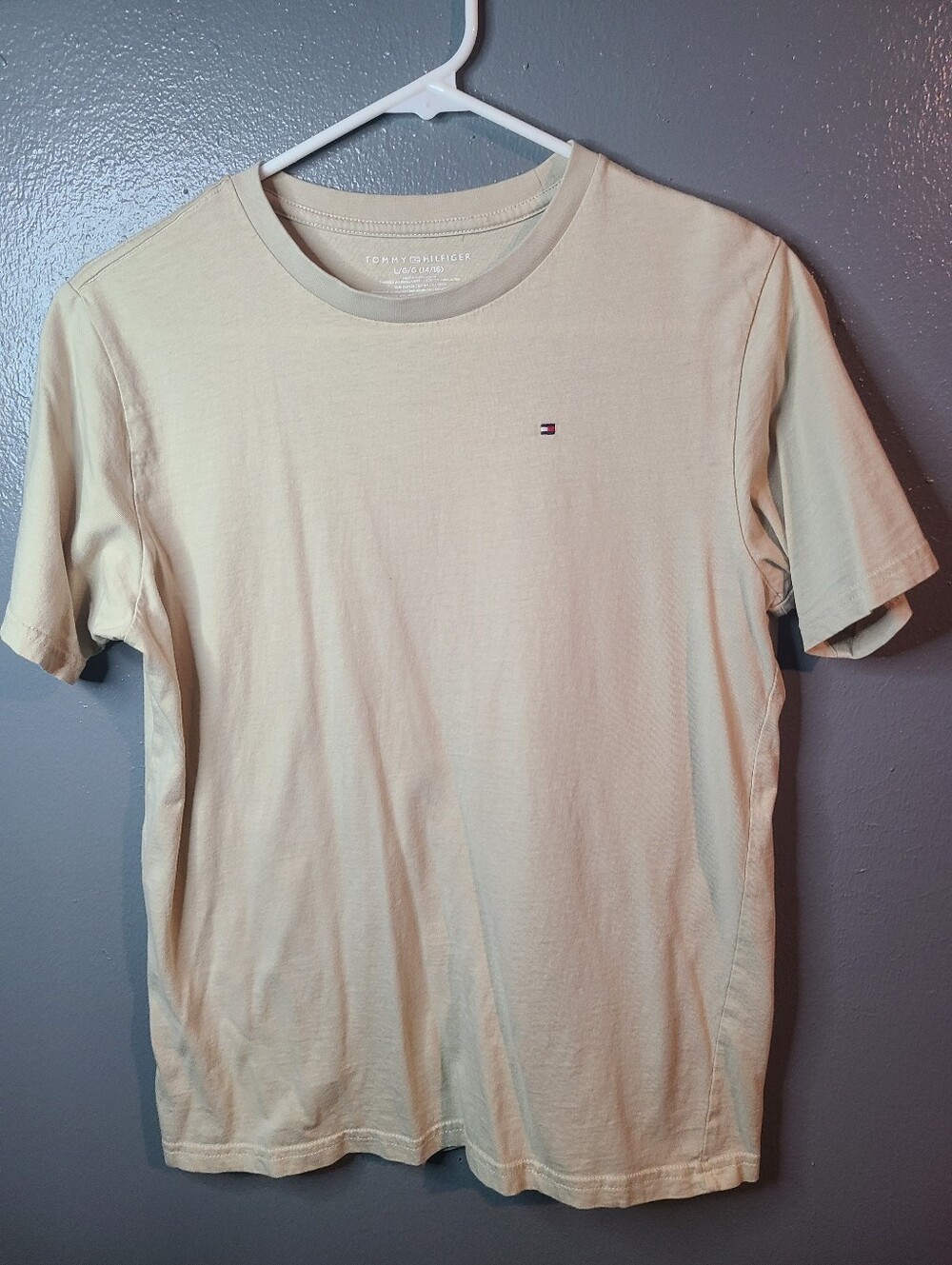Tommy Hilfiger Men's Crew Neck T-Shirt in Light Beige